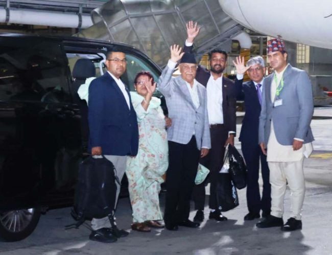 प्रधानमन्त्री ओली स्पेनबाट दोहा प्रस्थान