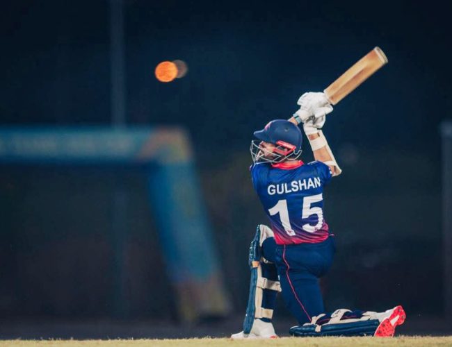 कप्तान रोहितको पारीमा नेपालको प्रतिस्पर्धात्मक स्कोर