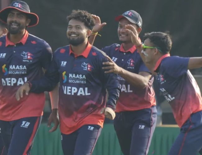 नेपाल ए टोलीले अमेरिकामाथि ७ रनको रोमाञ्चक जित